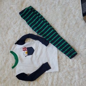 GAP 2T Pajamas Bacon and Eggs Set Boys Girls